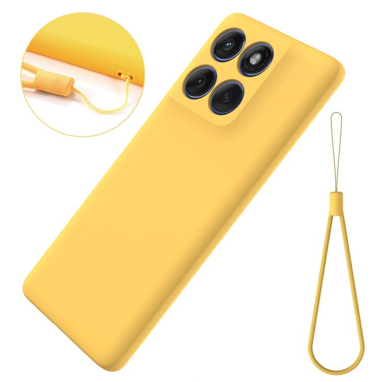 For Motorola Edge 60 Fusion / Edge 60 Solid Color Liquid Silicone Dropproof Full Coverage Phone Case(Yellow)