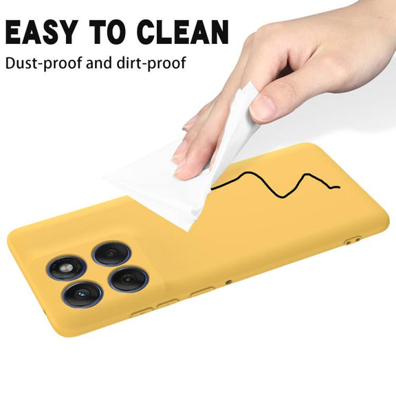 For Motorola Edge 60 Fusion / Edge 60 Solid Color Liquid Silicone Dropproof Full Coverage Phone Case(Yellow)