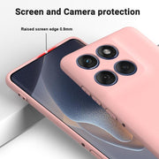 For Motorola Edge 60 Fusion / Edge 60 Solid Color Liquid Silicone Dropproof Full Coverage Phone Case(Pink)