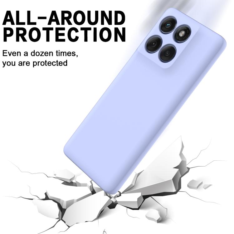 For Motorola Edge 60 Fusion / Edge 60 Solid Color Liquid Silicone Dropproof Full Coverage Phone Case(Purple)