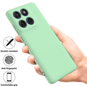 For Motorola Edge 60s Solid Color Liquid Silicone Dropproof Full Coverage Phone Case(Green)