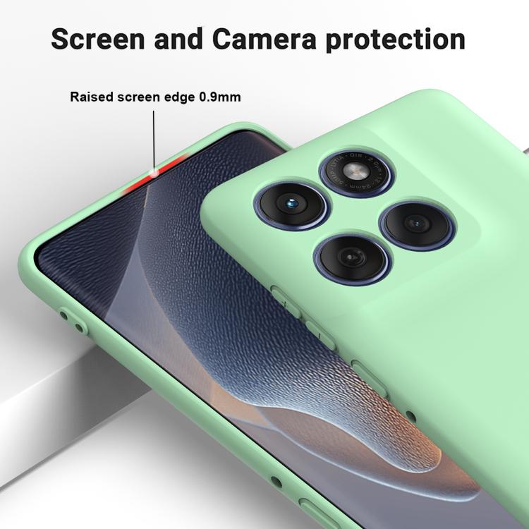 For Motorola Edge 60s Solid Color Liquid Silicone Dropproof Full Coverage Phone Case(Green)