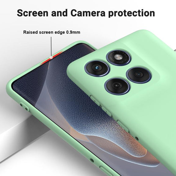 For Motorola Edge 60s Solid Color Liquid Silicone Dropproof Full Coverage Phone Case(Green)