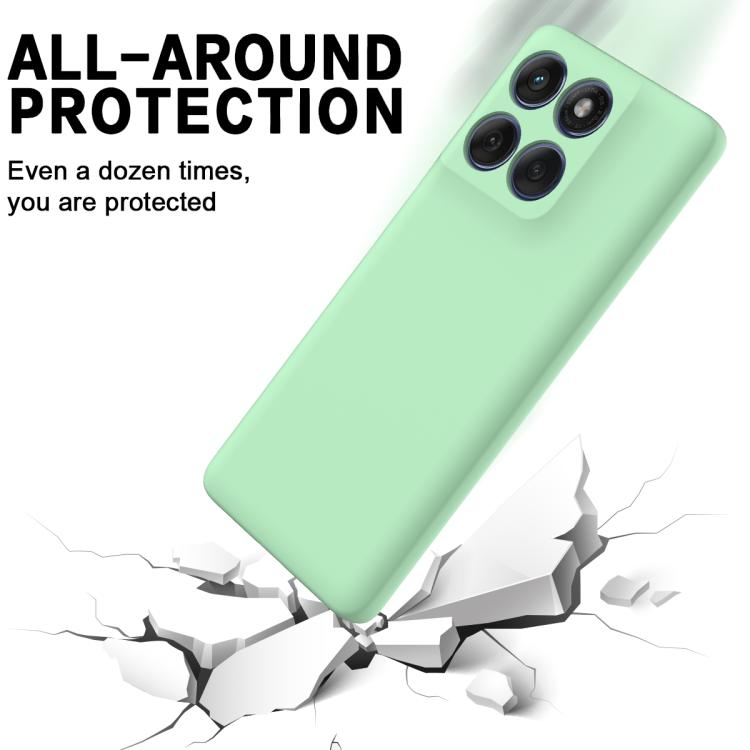 For Motorola Edge 60s Solid Color Liquid Silicone Dropproof Full Coverage Phone Case(Green)