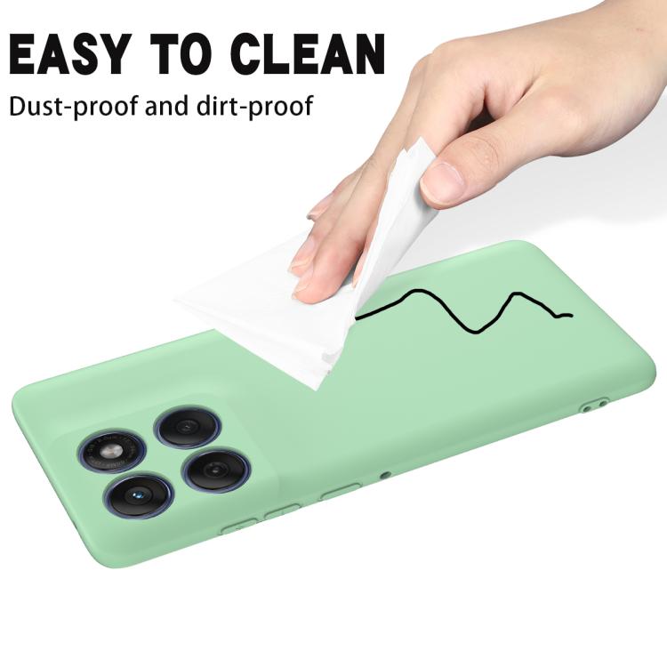 For Motorola Edge 60s Solid Color Liquid Silicone Dropproof Full Coverage Phone Case(Green)