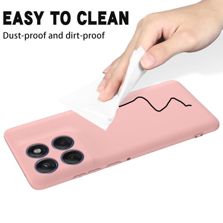 For Motorola Edge 60s Solid Color Liquid Silicone Dropproof Full Coverage Phone Case(Pink)