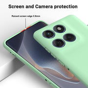 For Motorola Edge 60 Pro Solid Color Liquid Silicone Dropproof Full Coverage Phone Case(Green)