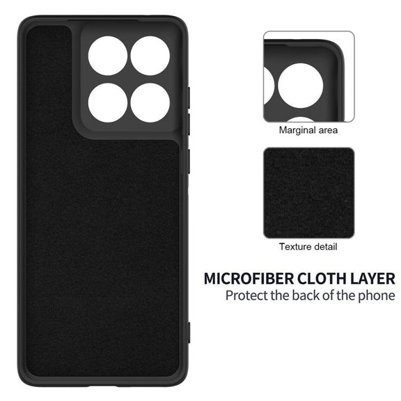 For Motorola Edge 60 Pro Solid Color Liquid Silicone Dropproof Full Coverage Phone Case(Black)