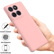 For Motorola Edge 60 Pro Solid Color Liquid Silicone Dropproof Full Coverage Phone Case(Pink)
