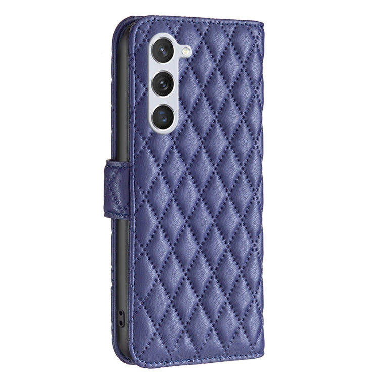 For Samsung Galaxy S25 5G Diamond Lattice Wallet Flip Leather Phone Case(Blue)