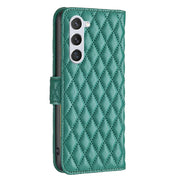 For Samsung Galaxy S25 5G Diamond Lattice Wallet Flip Leather Phone Case(Green)