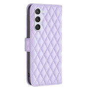 For Samsung Galaxy S25 5G Diamond Lattice Wallet Flip Leather Phone Case(Purple)