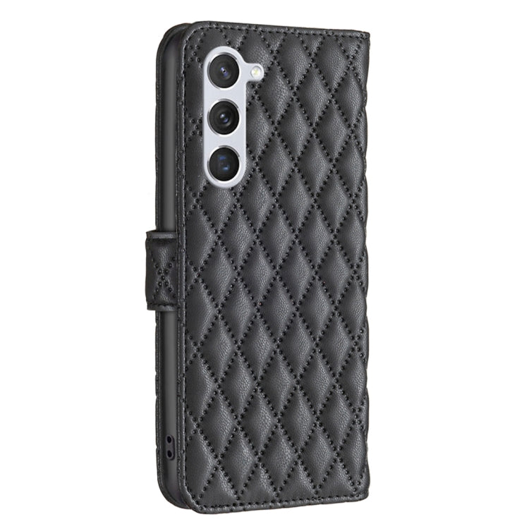 For Samsung Galaxy S25 5G Diamond Lattice Wallet Flip Leather Phone Case(Black)