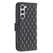 For Samsung Galaxy S25 5G Diamond Lattice Wallet Flip Leather Phone Case(Black)