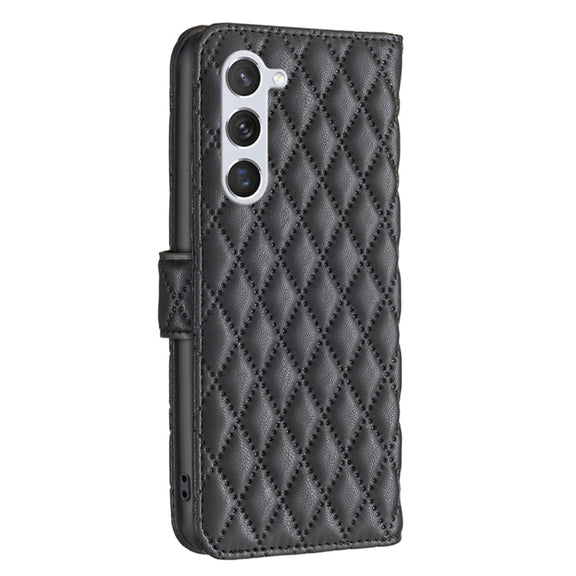 For Samsung Galaxy S25 5G Diamond Lattice Wallet Flip Leather Phone Case(Black)