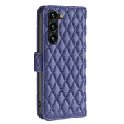 For Samsung Galaxy S25+ 5G Diamond Lattice Wallet Flip Leather Phone Case(Blue)
