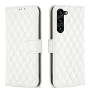 For Samsung Galaxy S25+ 5G Diamond Lattice Wallet Flip Leather Phone Case(White)