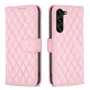 For Samsung Galaxy S25+ 5G Diamond Lattice Wallet Flip Leather Phone Case(Pink)