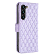 For Samsung Galaxy S25+ 5G Diamond Lattice Wallet Flip Leather Phone Case(Purple)