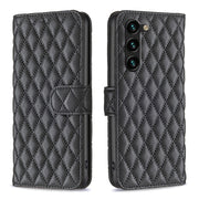 For Samsung Galaxy S25+ 5G Diamond Lattice Wallet Flip Leather Phone Case(Black)