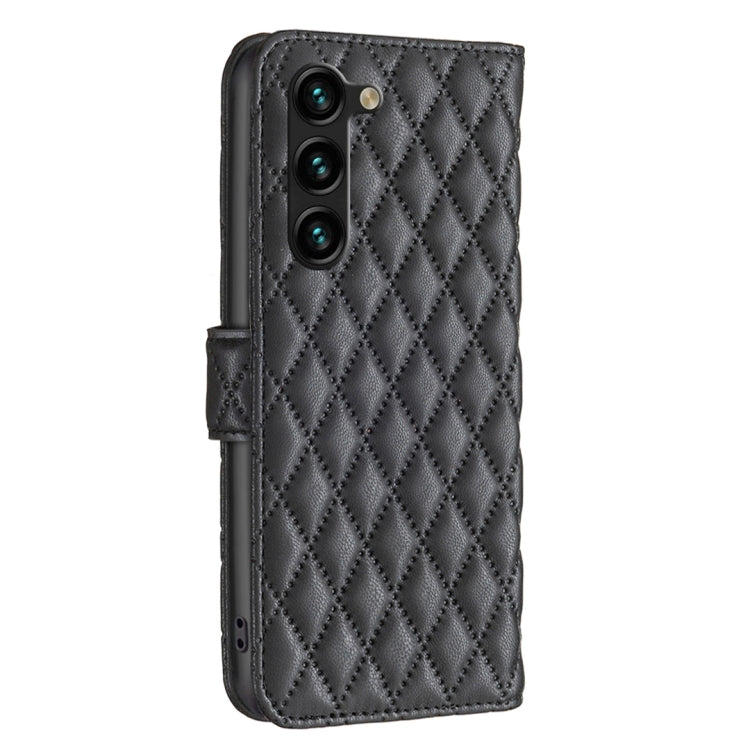 For Samsung Galaxy S25+ 5G Diamond Lattice Wallet Flip Leather Phone Case(Black)