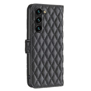 For Samsung Galaxy S25+ 5G Diamond Lattice Wallet Flip Leather Phone Case(Black)