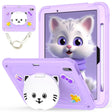 For iPad Air 11 2025 / 2024 Cat Holder Silicone Hybrid PC Tablet Case with Strap(Purple) - iPad Air 11 2025 / 2024 Cases by PMC TechLife | Online Shopping South Africa | PMC TechLife | Buy Now Pay Later Mobicred