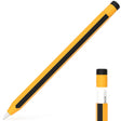 For Apple Pencil 2 / Pencil Pro Colorful Pencil Style Stylus Silicone Protective Case(Yellow Black) - Pencil Accessories by PMC Jewellery | Online Shopping South Africa | PMC Jewellery | Buy Now Pay Later Mobicred