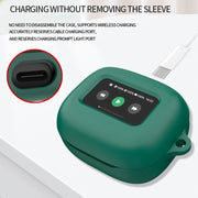For JBL Live Beam 3 Wireless Bluetooth Earphones Silicone Protective Case(Dark Green)