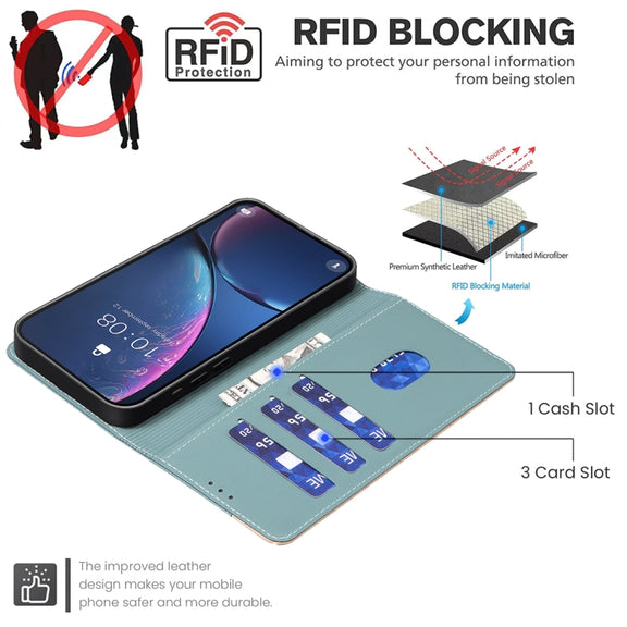 For Google Pixel 9 Color Matching RFID Anti-theft Leather Phone Case(Green)