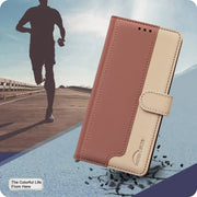 For Google Pixel 9 Color Matching RFID Anti-theft Leather Phone Case(Brown)