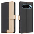 For Google Pixel 9 Color Matching RFID Anti-theft Leather Phone Case(Black) - Google Cases by PMC TechLife | Online Shopping South Africa | PMC TechLife | Buy Now Pay Later Mobicred