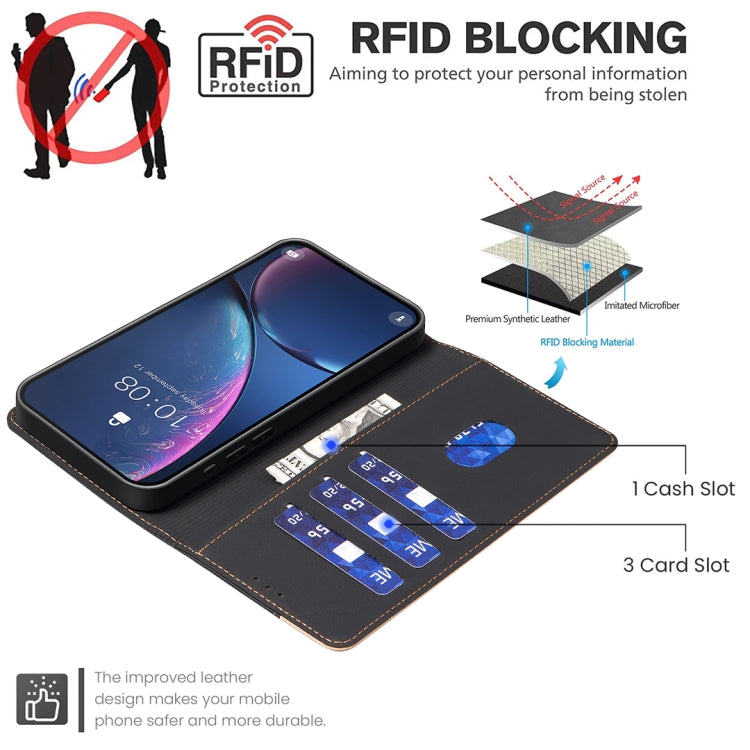 For Google Pixel 9 Color Matching RFID Anti-theft Leather Phone Case(Black)