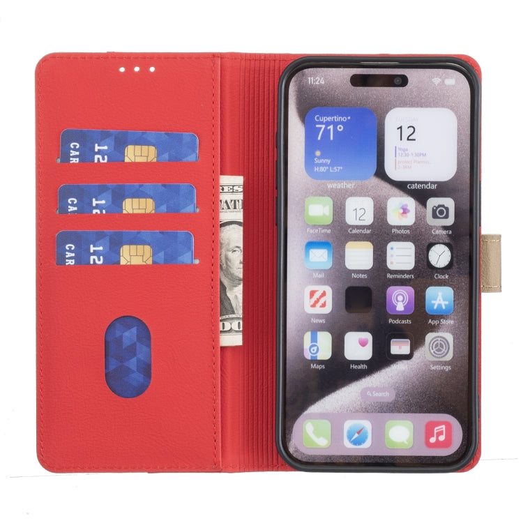 For Google Pixel 9 Color Matching RFID Anti-theft Leather Phone Case(Red)