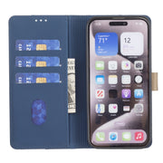 For Google Pixel 9 Color Matching RFID Anti-theft Leather Phone Case(Blue)