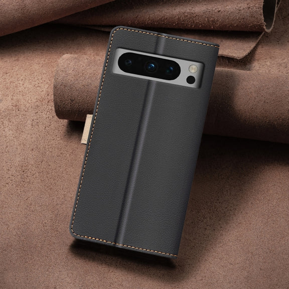 For Google Pixel 9 Pro Color Matching RFID Anti-theft Leather Phone Case(Black)