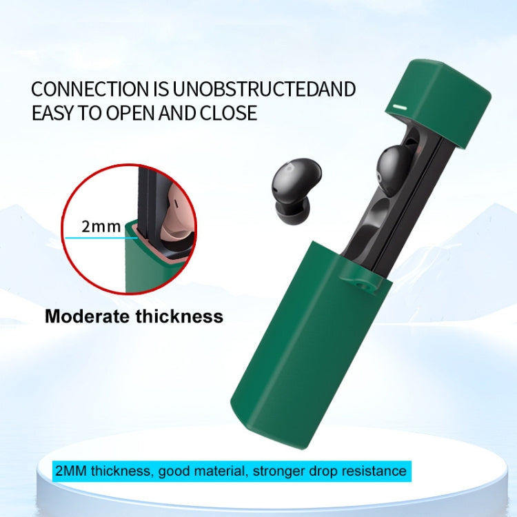 For Anker Soundcore A30i Wireless Earphone Silicone Protective Case(Dark Green)