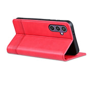 For Samsung Galaxy S24 FE 5G AZNS Magnetic Calf Texture Flip Leather Phone Case(Red)