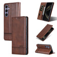 For Samsung Galaxy S25 5G AZNS Magnetic Calf Texture Flip Leather Phone Case(Dark Brown) - free shipping - PMC Jewellery - Order now!