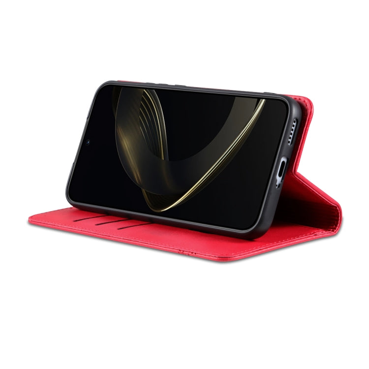 For Samsung Galaxy S25+ 5G AZNS Magnetic Calf Texture Flip Leather Phone Case(Red)