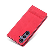 For Samsung Galaxy S25+ 5G AZNS Magnetic Calf Texture Flip Leather Phone Case(Red)