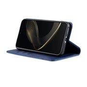 For Samsung Galaxy S25+ 5G AZNS Magnetic Calf Texture Flip Leather Phone Case(Dark Blue)