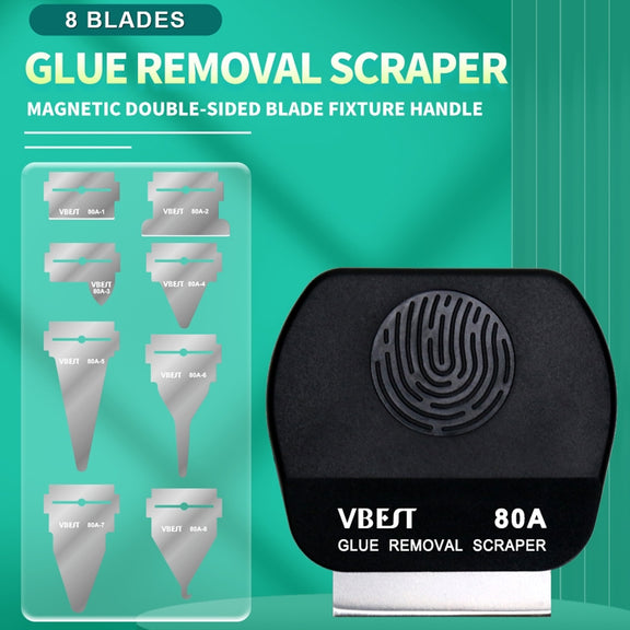 BEST VBST-80A 8 in 1 Stainless Steel Multipurpose Magnetic Double-sided Glue Removal Scraper Set