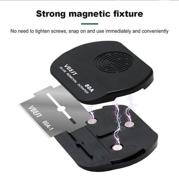 BEST VBST-80A 8 in 1 Stainless Steel Multipurpose Magnetic Double-sided Glue Removal Scraper Set