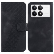 For Redmi K70 / K70 Pro Seven-shaped Embossed Leather Phone Case(Black)