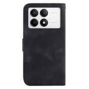 For Redmi K70 / K70 Pro Seven-shaped Embossed Leather Phone Case(Black)