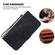 For Redmi K70 / K70 Pro Seven-shaped Embossed Leather Phone Case(Black)