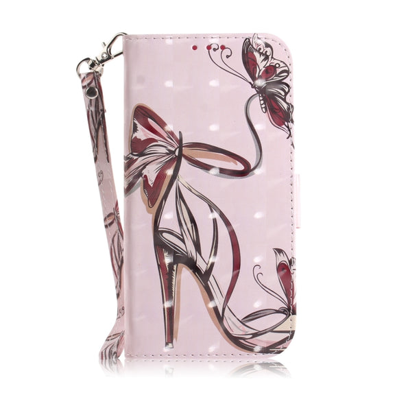 For Xiaomi Redmi K70 Pro / K70 3D Colored Flip Leather Phone Case(Butterfly High-heeled)