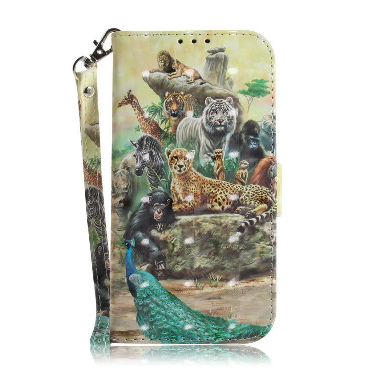 For Xiaomi Redmi K70 Pro / K70 3D Colored Flip Leather Phone Case(Zoo)
