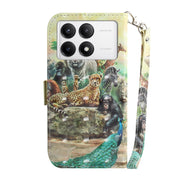 For Xiaomi Redmi K70 Pro / K70 3D Colored Flip Leather Phone Case(Zoo)